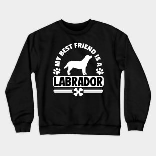 My Best Friend Is A Labrador T-Shirt Gift Mom Dad Crewneck Sweatshirt